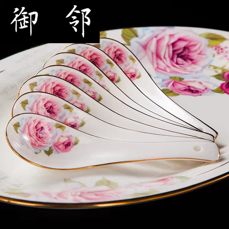 Propagated jingdezhen Chinese manual paint cutlery set bowl chopsticks combination of wedding gift set