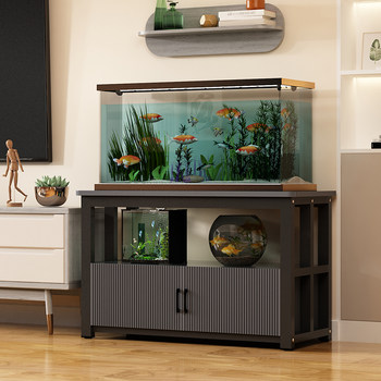 2024 home living room fish tank bottom cabinet small fish tank shelf customized aquarium base cabinet simple storage cabinet