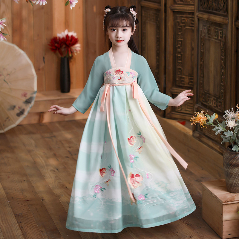 Childrens Chinese Hanfu, girls chest length Ru skirt, Chinese style ...