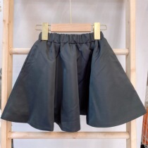 Spring and autumn new childrens all-match woven elastic casual pleated fashionable childrens skirt 0837