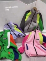22 new jacket spring childrens polar fleece jacket boys and girls zipper cardigan middle and big childrens thickened top 5063