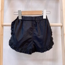 Girls summer pants thin soft cool people cotton edge all-match black shorts summer cool pants 219173