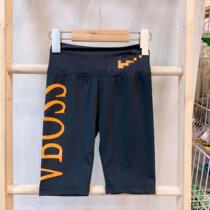 Brand summer childrens middle and big childrens Korean version of foreign style super soft elastic letters all-match slim leggings 20580