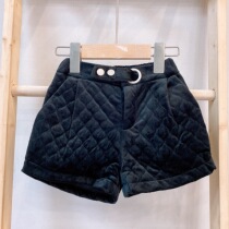 Niuduoduo spring autumn and winter childrens rhombic velvet all-match shorts girls boot pants 32772 good quality