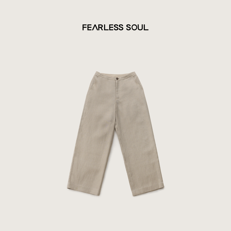 Taffa Tang Fa Fa Summer New Minimalist Relaxed Linen Casual Versatile Straight Nine-Point Pants for Women Taffa Tang Fa Fa Summer New Minimalist Relaxed Linen Casual Versatile Straight Nine-Point Pants for Women