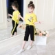 Quần áo trẻ em nữ hè 2018 mới phù hợp với thời trang hè lớn dành cho trẻ em ngắn tay thời trang nước ngoài gas hai mảnh