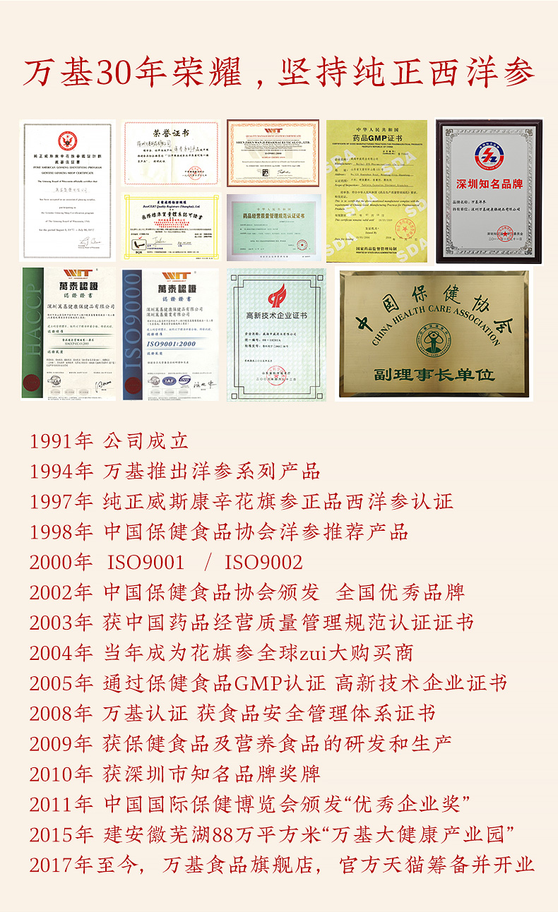 万基 西洋参口服液饮品 功能饮料 245ml*10瓶 抗疲劳补元气 图4