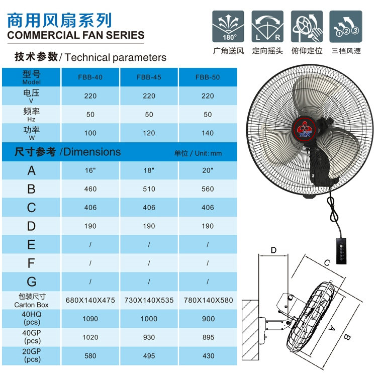Quạt gió công suất cao quạt trần quạt điện 18 inch mạnh mẽ quạt bàn phím loại tất cả các quạt kim loại - Quạt điện quạt mini