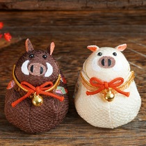 Japan Asakusa pig ornaments Pig wishes to achieve car ornaments Car ornaments interior products