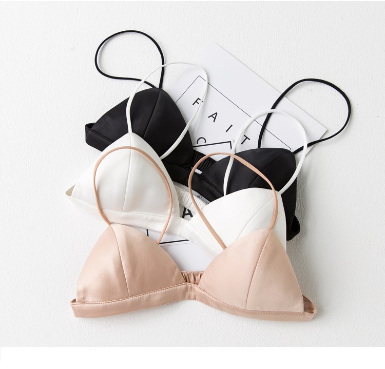 Ren mỏng dây đeo vai trên cùng quấn ngực mà không có ngực áo ngực sling đáy quần vest mỏng phần không có vòng thép áo lót nữ áo bra 2 dây