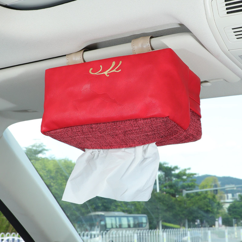Inside Car Tissue Box Car Visor Sunroof Hanging Sanitary Napkin Hygienic Cardboard CAR On-board Creative Supplies Big