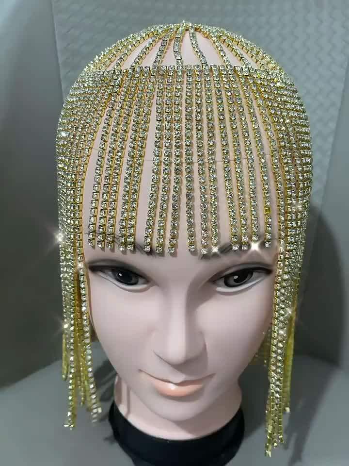 Crystal Copricapo A Rete In Argento Con Strass – Fascia Per Capelli Da Sposa E Feste, Elegante, Regolabile, Adatta A Matrimoni E Serate Di Gala