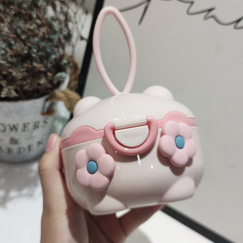 Cute fitted milk powder box portable out baby rice flour storage tank Packing Box Sealed Moisture-proof Big Number
