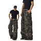 American retro camouflage overalls for men and women