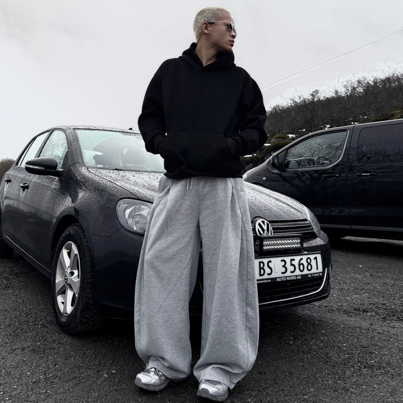 American-Style Casual Deconstructed Sweatpants for Men and Women, Versatile High-Waisted Loose-Fitting Casual Sports Wide-Leg Pants for Spring