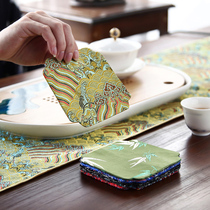Sheng Kiln Japanese Zen cotton and linen art Dry tea mat Coasters Cup holders Linen teacup mats Tea ceremony accessories Tea holders