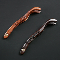 Shengli Flowers Pear Wood Black Sandalwood Tea Clip Engraving Solid Wood Handmade Clip Utilita tea with tweezers Home Tea Road accessories