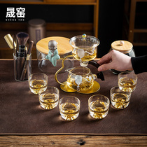 Home Kiln Sloth Tea Set Office Guest Kung Fu Suit Creative Fully Automatic Glass Punching Teapot Tea Maker Home