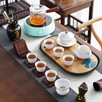 Sun Kilns Ceramic Water Storage Drainage Double Use Bamboo Tea Pongfu Tea Furniture Tea Furniture Household Simple Day Style Small Pallet Dry Foam Table