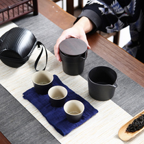 Body Kilns Travel Tea Set Portable Bag One Pot Three Cups Quick Guest Cup Ceramic Kung Fu Outdoor Carry-on Teapot