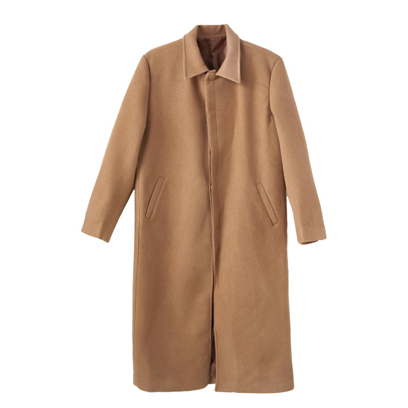 ZINGUP catwalk men's woolen coat autumn and winter long version