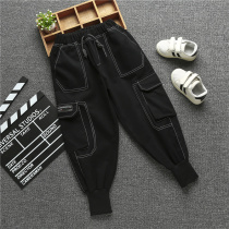 Boy Works Pants Spring Autumn Clothing 2022 New Spring Children Pants Loose Casual Pants Boy CUHK Boy Boots Pants