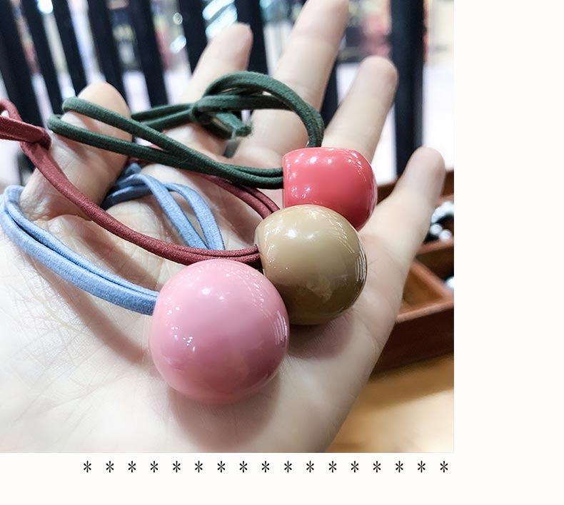 Net bóng đỏ đầu dây đeo tay nữ vòng đeo tay đôi sử dụng phiên bản tiếng Hàn của ban nhạc cao su màu nữ tie đầu kẹp tóc vòng tóc headband dễ thương dây tóc - Phụ kiện tóc kẹp phồng tóc