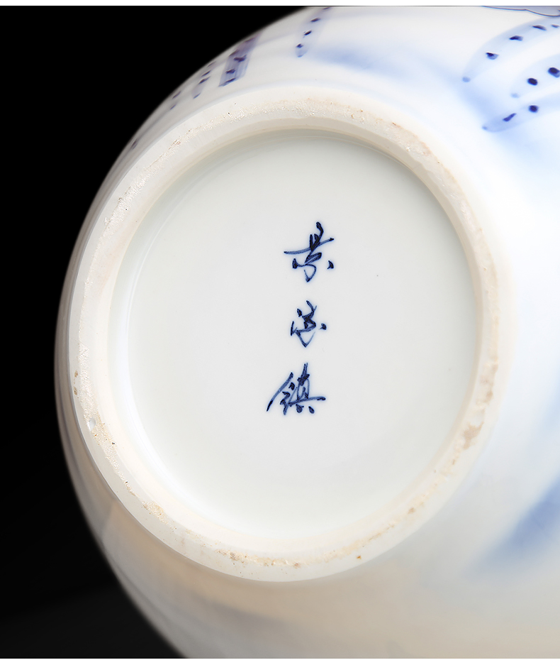 Hand - made porcelain of jingdezhen ceramics vase jasper scent pomegranate bottles of Chinese style household high - grade mesa furnishing articles