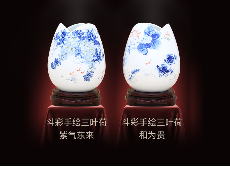 Jingdezhen ceramic hand - made color bucket hydroponic flower arranging device vase handicraft furnishing articles sitting room room decoration decoration