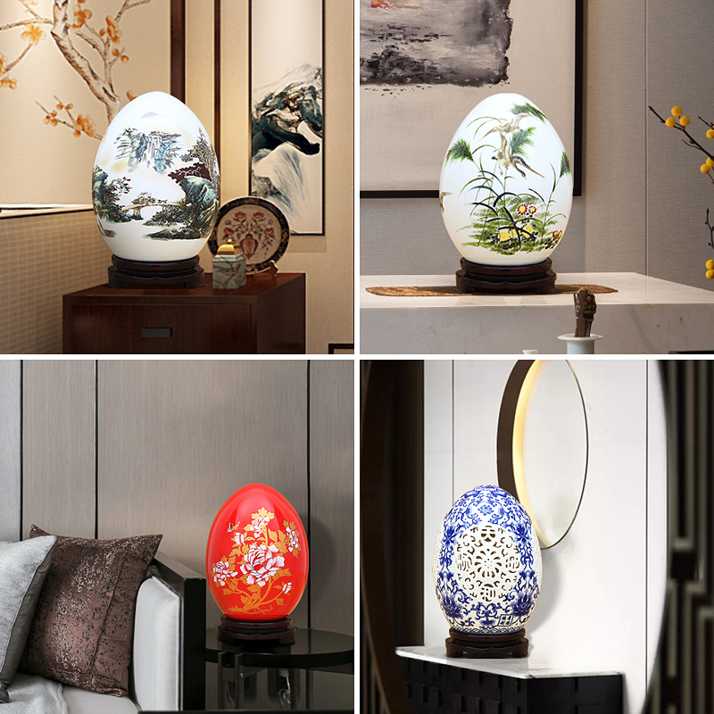 Jingdezhen ceramic f egg furnishing articles of the new Chinese style household act the role ofing is tasted creative indoor sitting room of rich ancient frame wine accessories