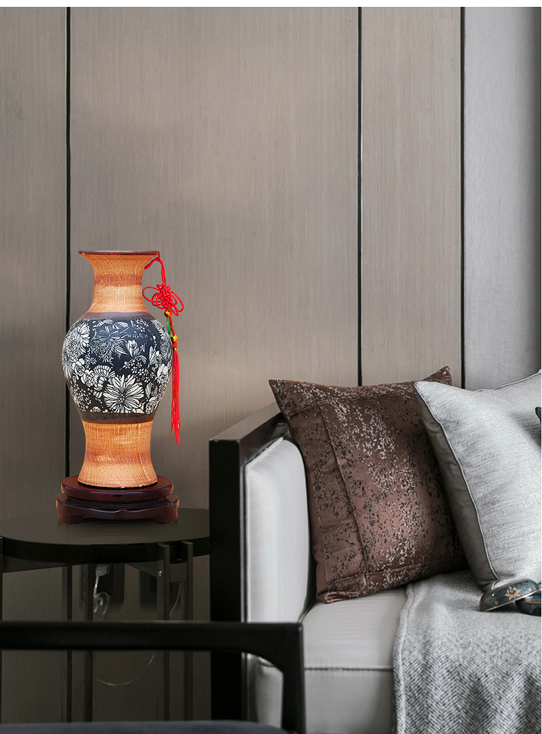 Jingdezhen ceramics maintain blue coarse pottery vase sitting room place home wine ark, adornment porcelain arts and crafts