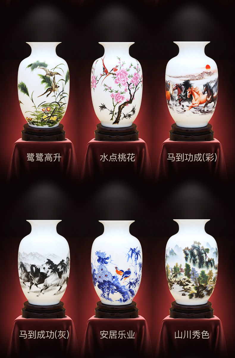 Jingdezhen ceramics white floret bottle furnishing articles of Chinese style household adornment of the sitting room TV ark, ikebana arts and crafts