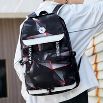 Bag Boys Junior High School High School College Student Backpack Super-Capacity Waterproof Charging Travel Double Shoulder Bag 15 6 Inch Computer