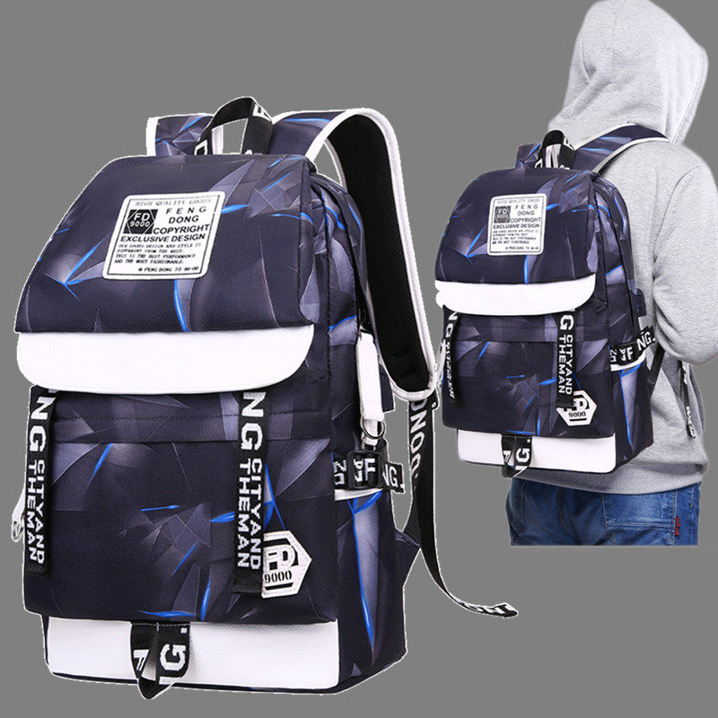 High school junior high school student schoolbag college student computer backpack handsome strong large capacity waterproof durable backpack new