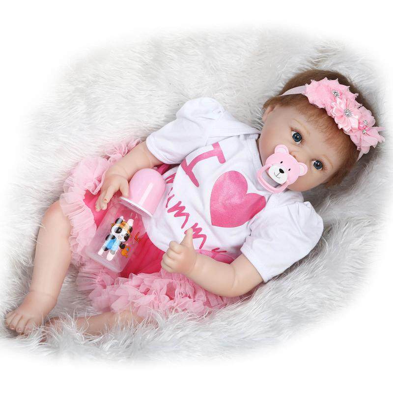 22''Handmade Lifelike Baby Girl Doll Silicone Vinyl Reborn Newborn