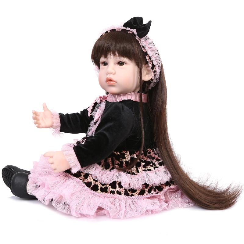 Mô phỏng mới cô bé tóc dài công chúa ăn mặc búp bê dễ thương thực tế chơi nhà món quà - Búp bê / Phụ kiện đồ chơi cho bé gái 3 tuổi