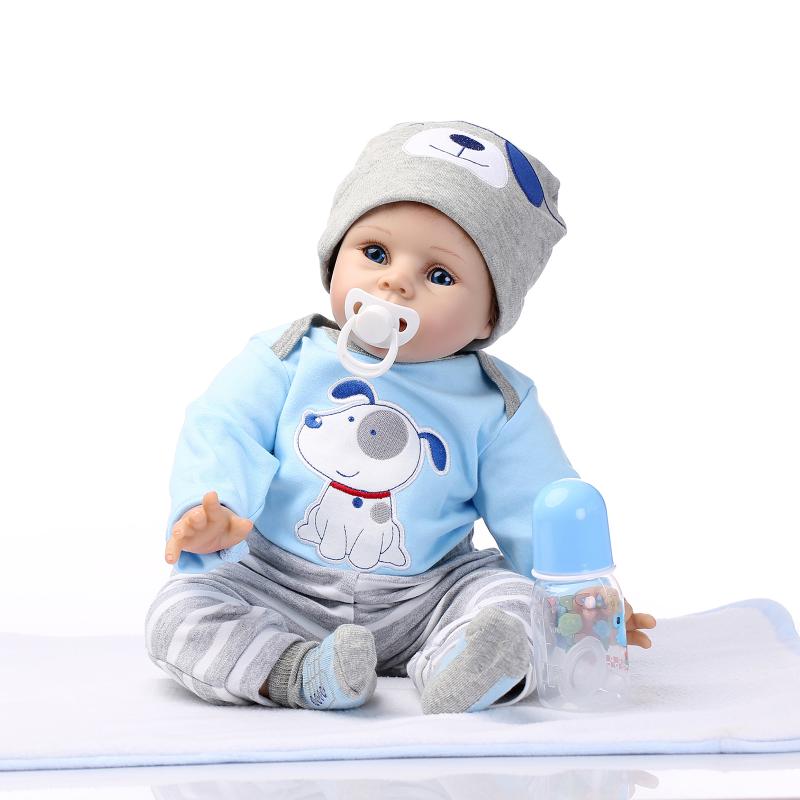 22''Handmade Lifelike Baby Boy Girl Silicone Vinyl Reborn ...