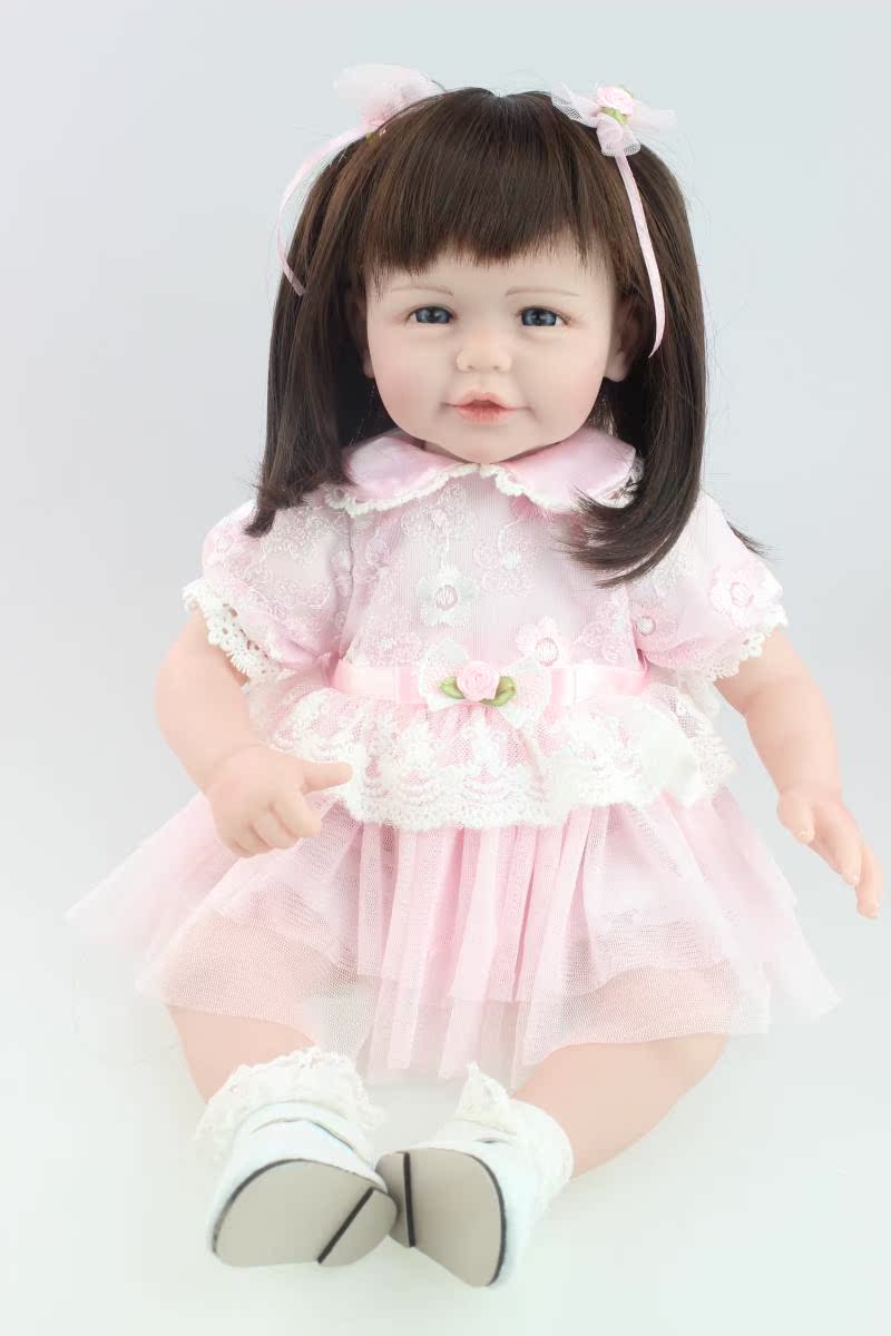 22''Handmade Lifelike Baby Silicone Vinyl Reborn Newborn ...