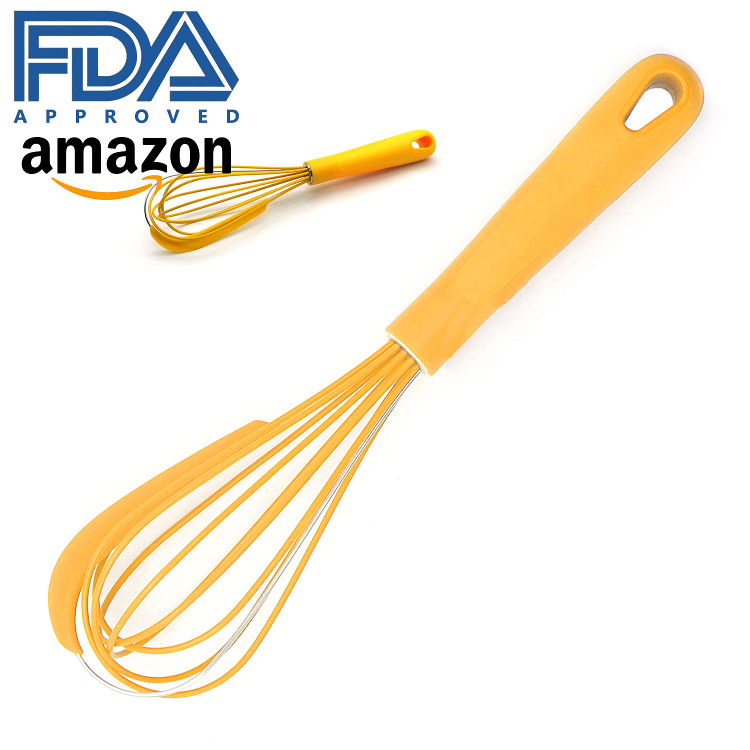 Versatile eggbeater large size 2-in-1 multifunction stainless steel silicone eggbeater with cream scraper agitators