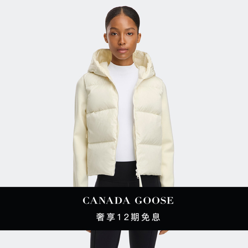 Canada Goose Hybridge ® Women's Wide Quilted Knitted down Hoodie 6507Wt Canada Goose Hybridge ® Women's Wide Quilted Knitted down Hoodie 6507Wt