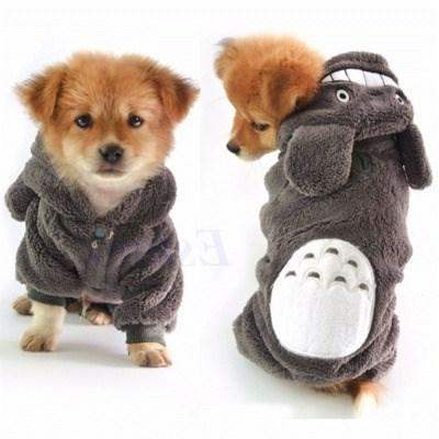 warm totoro hoodie costume dog clothes pet coat puppy