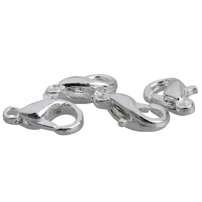 100pcs silver plated lobster clasps hooks jewelry findings