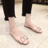 Бежевые туфли, универсальная обувь, европейский стиль, мягкая подошва, в стиле Шанель, 2020