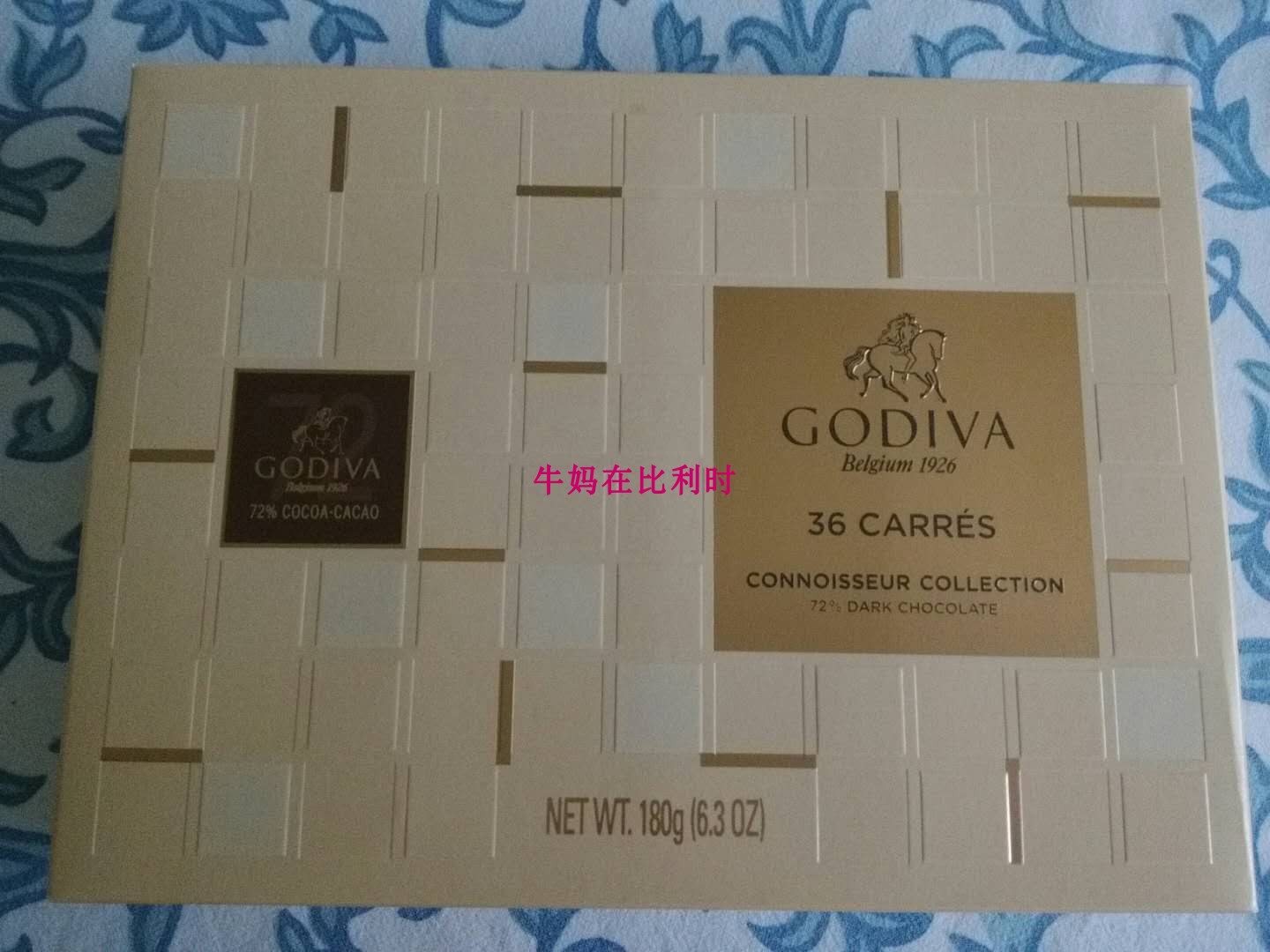 Belgian Godiva Song God Van 72% Black Chocolate Gift Box 36 Pieces