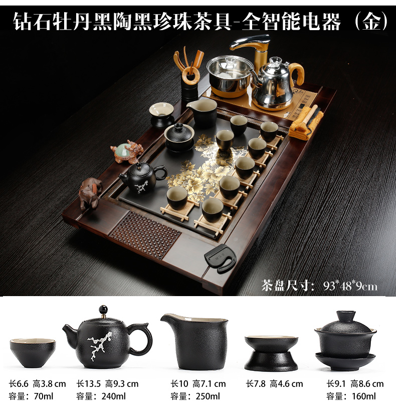 Back on sharply stone tea set an induction cooker household package mail violet arenaceous kung fu tea tray was Europe type tea table