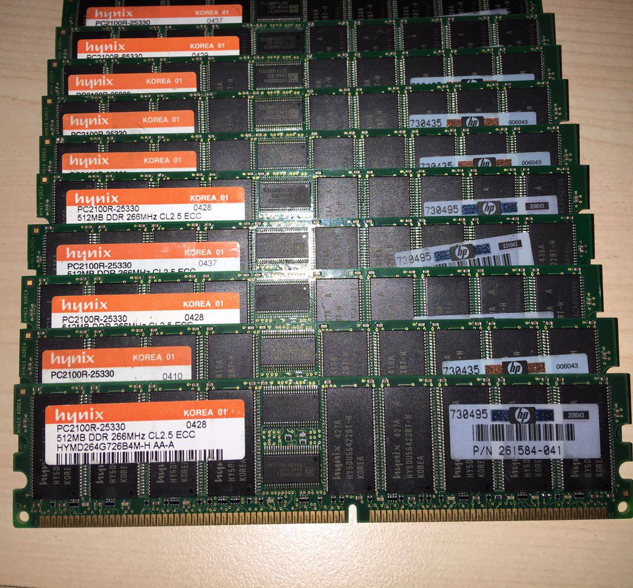 Modern PC2100r DDR 266 reg ecc 512M original plant HP server memory 261584-041