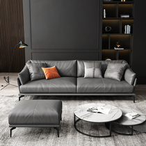  Lingpeng office sofa Simple modern business meeting guests to negotiate reception leather combination three-person office sofa