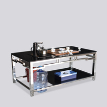  Lingpeng furniture tempered glass Kung Fu tea a few days natural fire stone automatic water supply simple modern tea table combination
