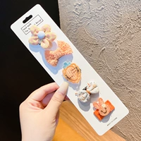 5 штук 12# оранжевых заколок для волос с морковкой и вышивкой