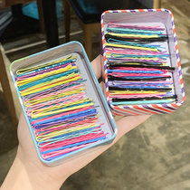  Bangs clip Color hairpin headdress Childrens hairpin female Korean net celebrity girl word clip Girl ins side clip